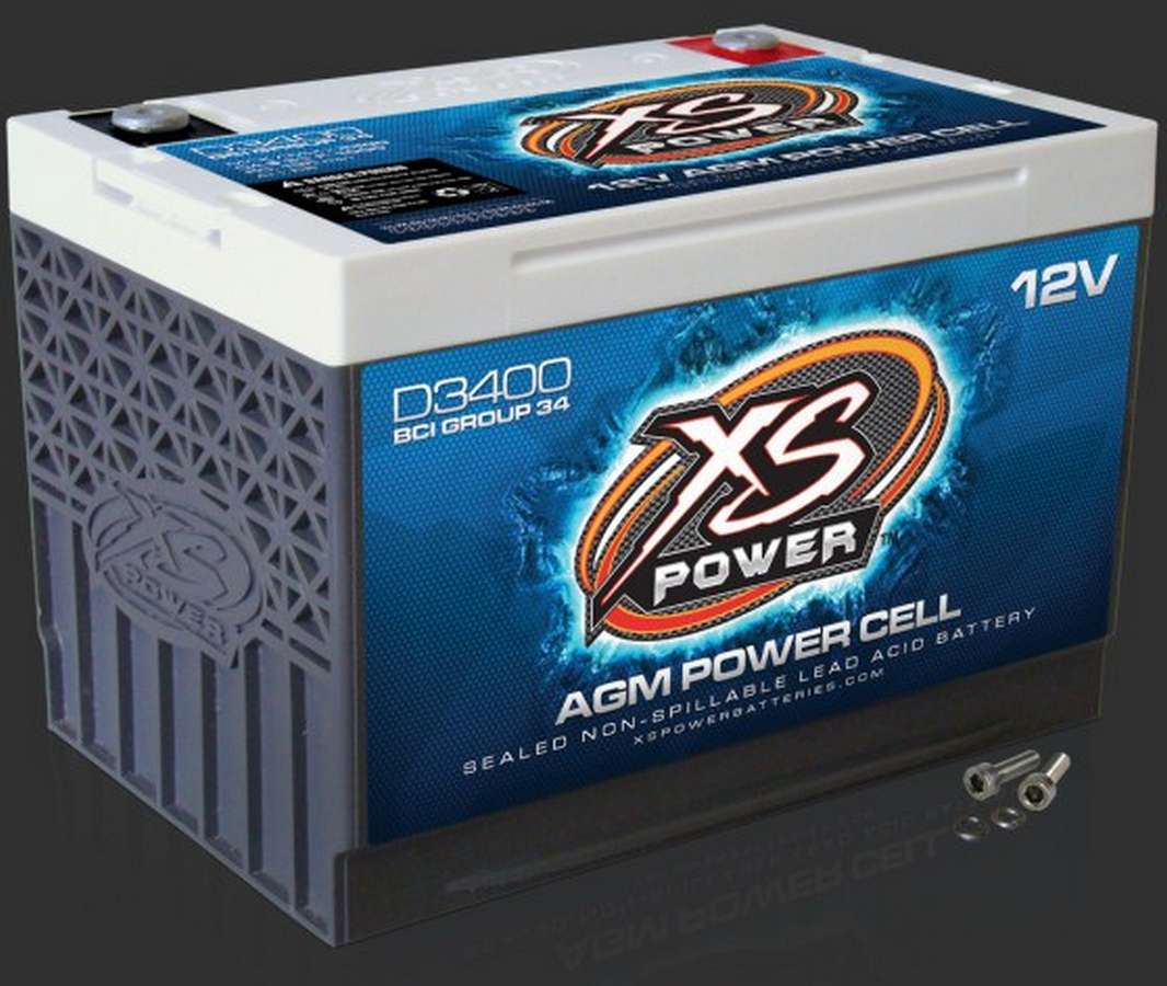  POWER BATTERY 1000 Cranking Amps 12 V D-Series AGM Battery P/N D3400