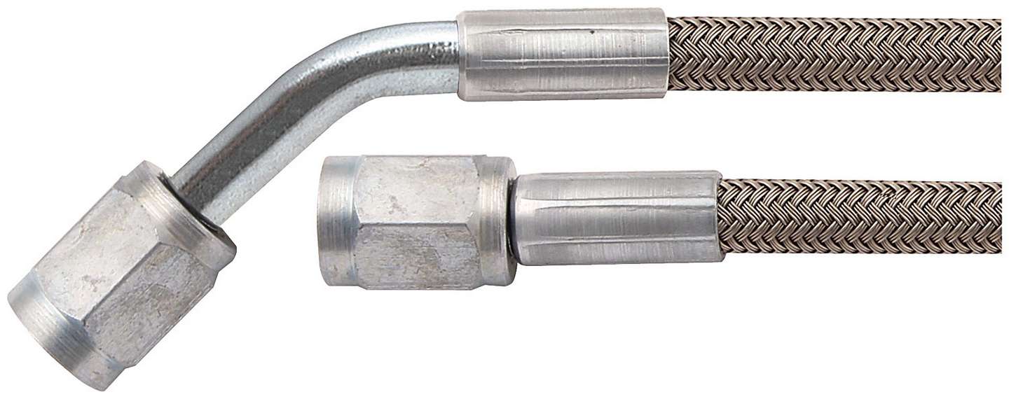Allstar Performance 3 AN Black Brake Hose 24 in Braided Stainless P//N 48419