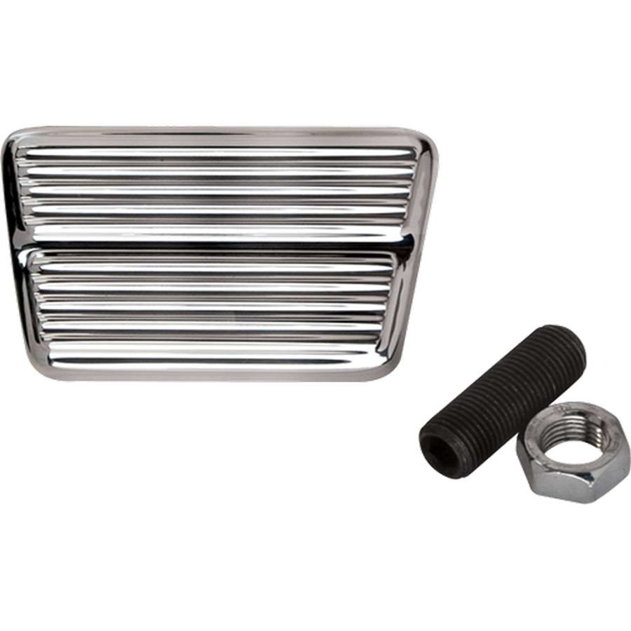 BILLET SPECIALTIES Polished Aluminum Rectangle Brake/Clutch Pedal Pad P