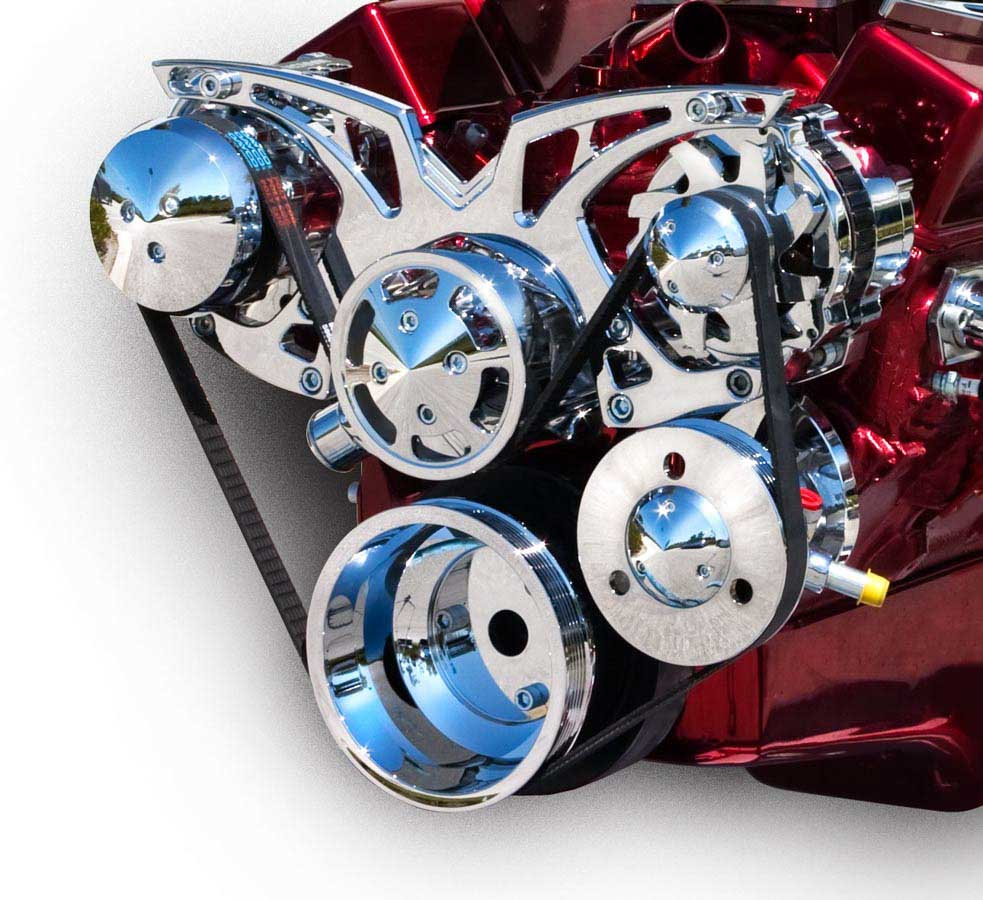 March Performance Aluminum Sbc Serpentine Style Track Pulley